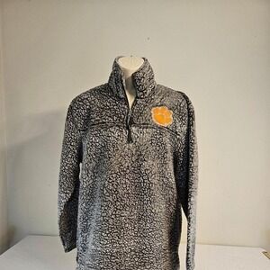 Boxercraft‎ Clemson Tigers Sherpa Fleece Quarter Zip Pullover Gray XL NCAA NCAA